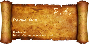 Parma Ada névjegykártya